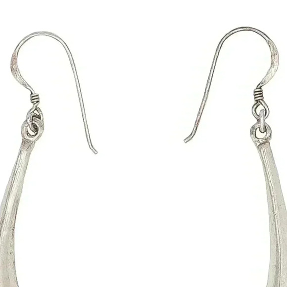 925 Sterling Silver Rain Drop Earrings Minimalist Formal Evening Summer Earrings - Picture 2 of 3